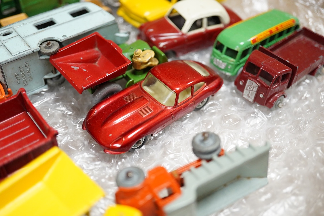 Eighty 1960s/70s Matchbox Series 1-75 regular wheels vehicles including; cars, commercial vehicles, plant vehicles, racing cars, military vehicles, tractors, etc.
